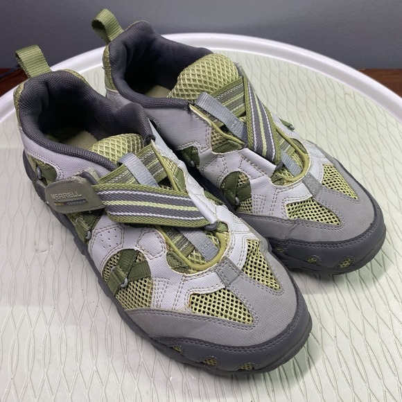Merrell Other - Merrell Waterpro Z-Rap Junior-kids Hiking‎ Shoes Olive Green/Gray Size 5US